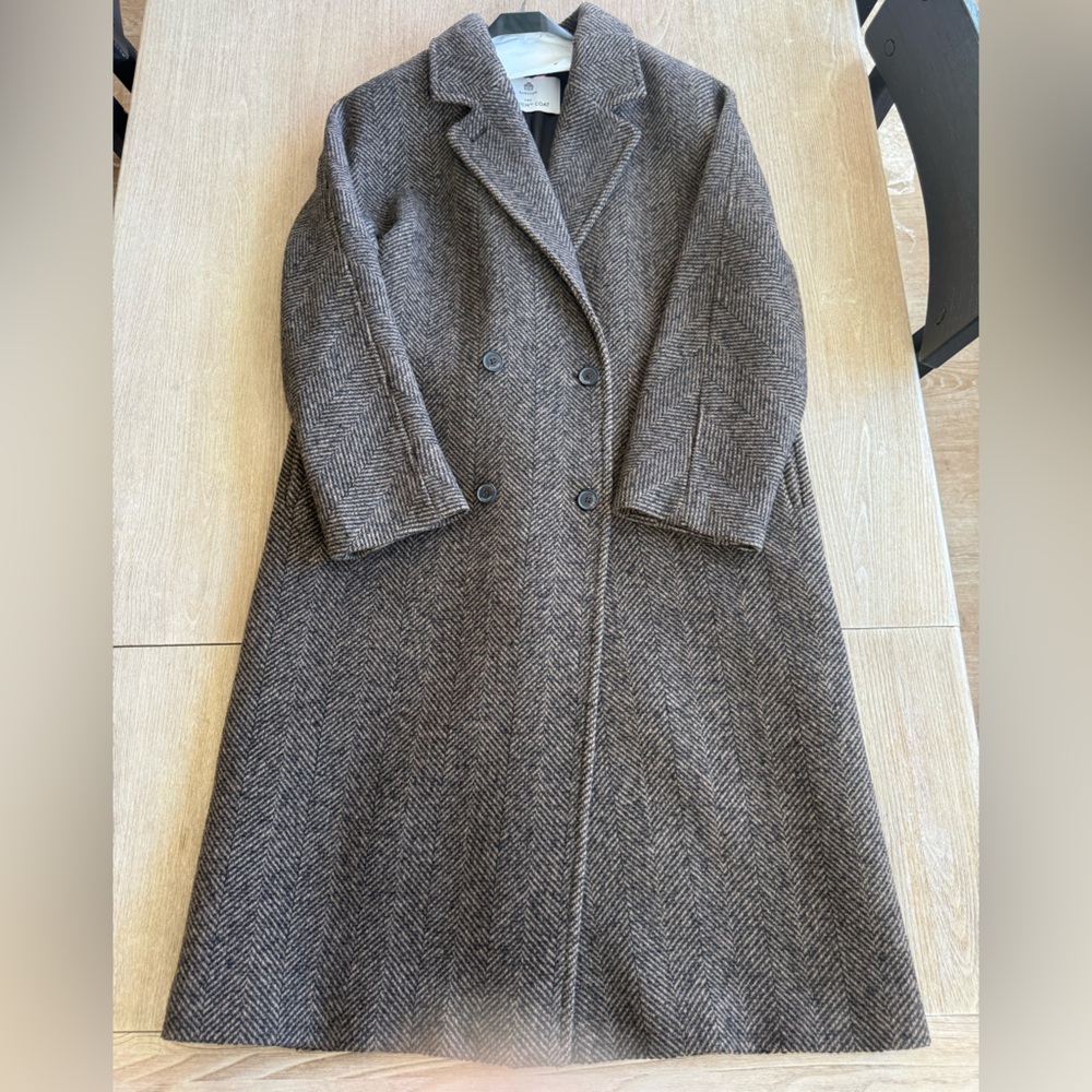 Babaton Brown Herringbone Trench Coat